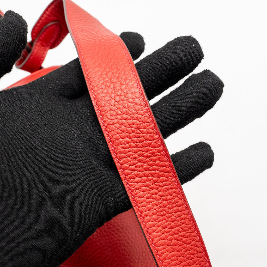 HERMES LINDY 26 CLEMENCE ROUGE CASAQUE GHW