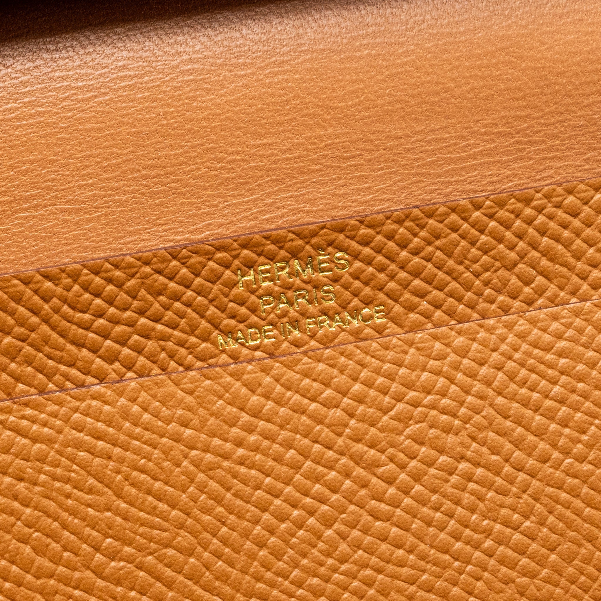 HERMES BEARN MINI WALLET EPSOM GOLD GHW