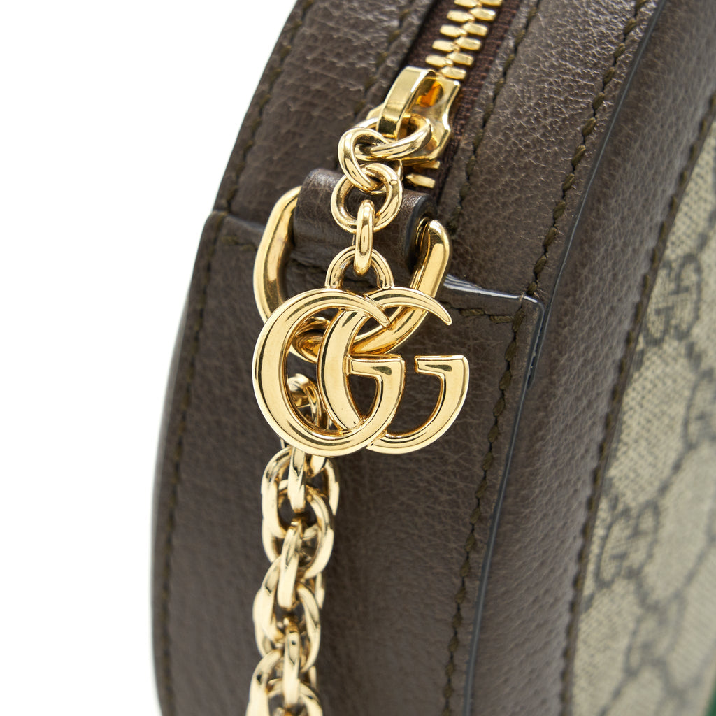 GUCCI MINI OPHIDIA GG ROUND CROSSBODY BAG
