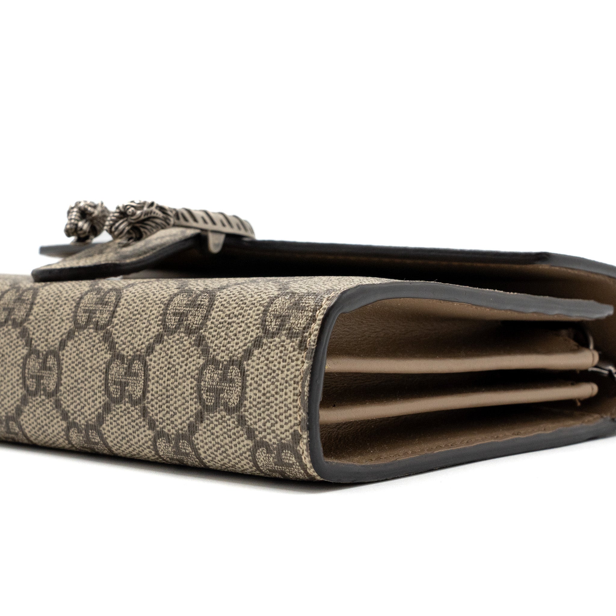 GUCCI DIONYSUS WALLET ON CHAIN GG SUPREME CANVAS SHW