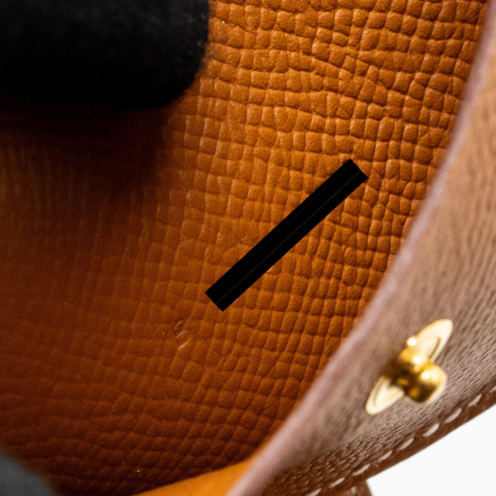 HERMES BEARN MINI WALLET EPSOM GOLD GHW