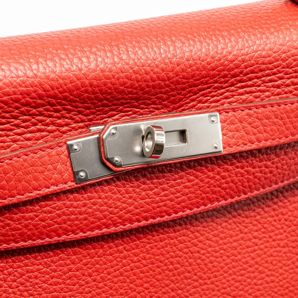 HERMES KELLY 32 CLEMENCE RED SHW