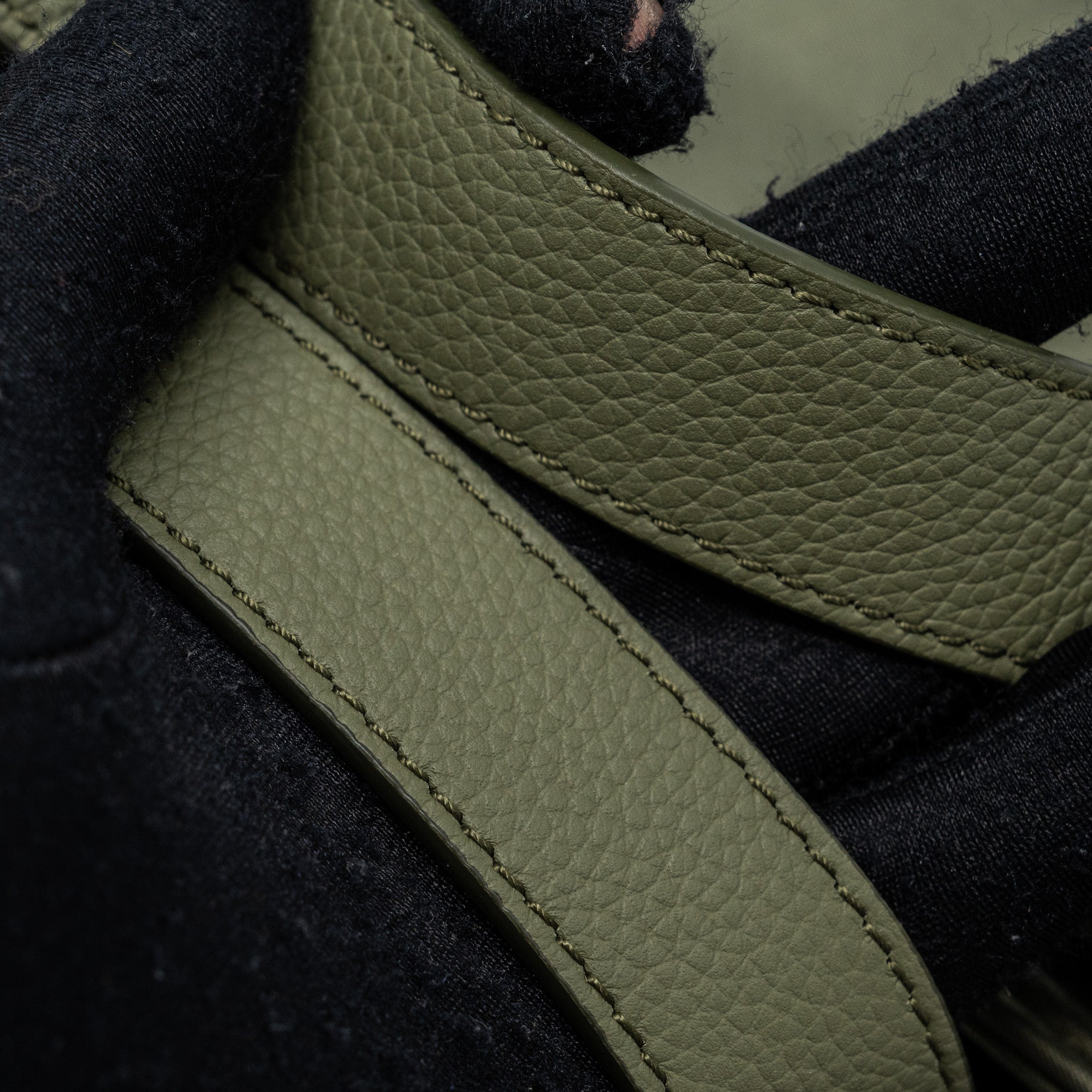 DIOR SOUTH TOTE BAG NYLON/ LEATHER GREEN MULTICOLOUR HARDWARE