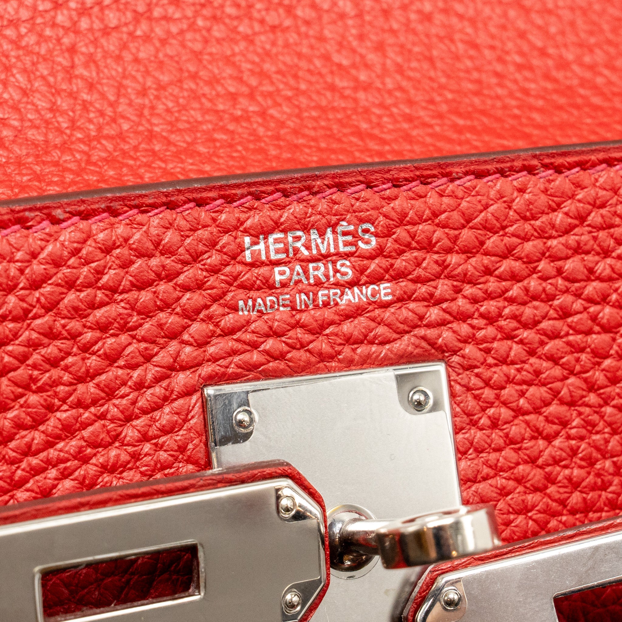 HERMES KELLY 32 CLEMENCE RED SHW