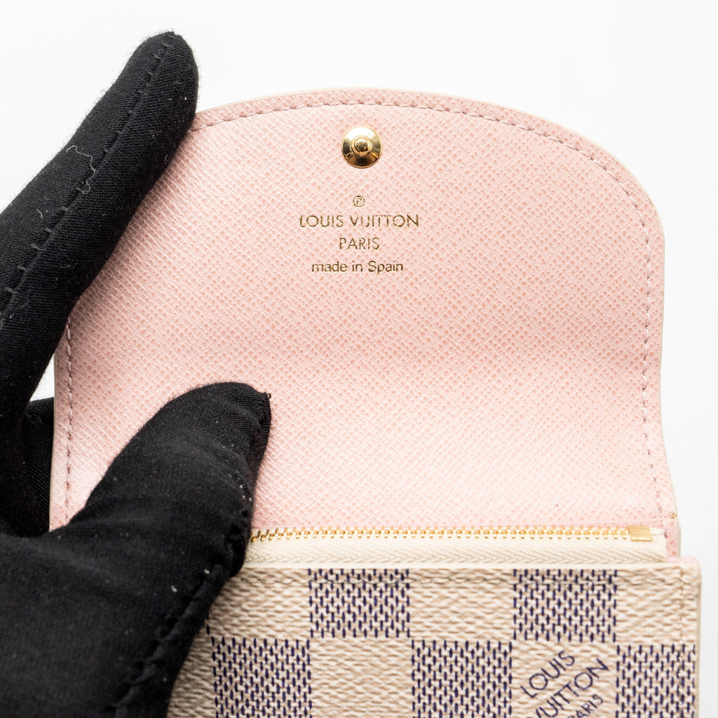 LOUIS VUITTON ROSALIE COIN PURSE DAMIER AZUR CANVAS GHW