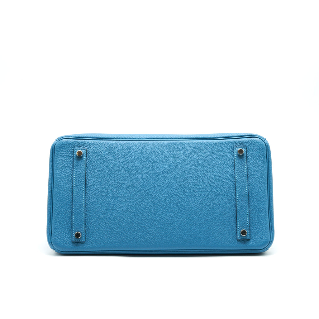 HERMES BIRKIN 35 7B TURQUOISE TOGO LEATHER SHW