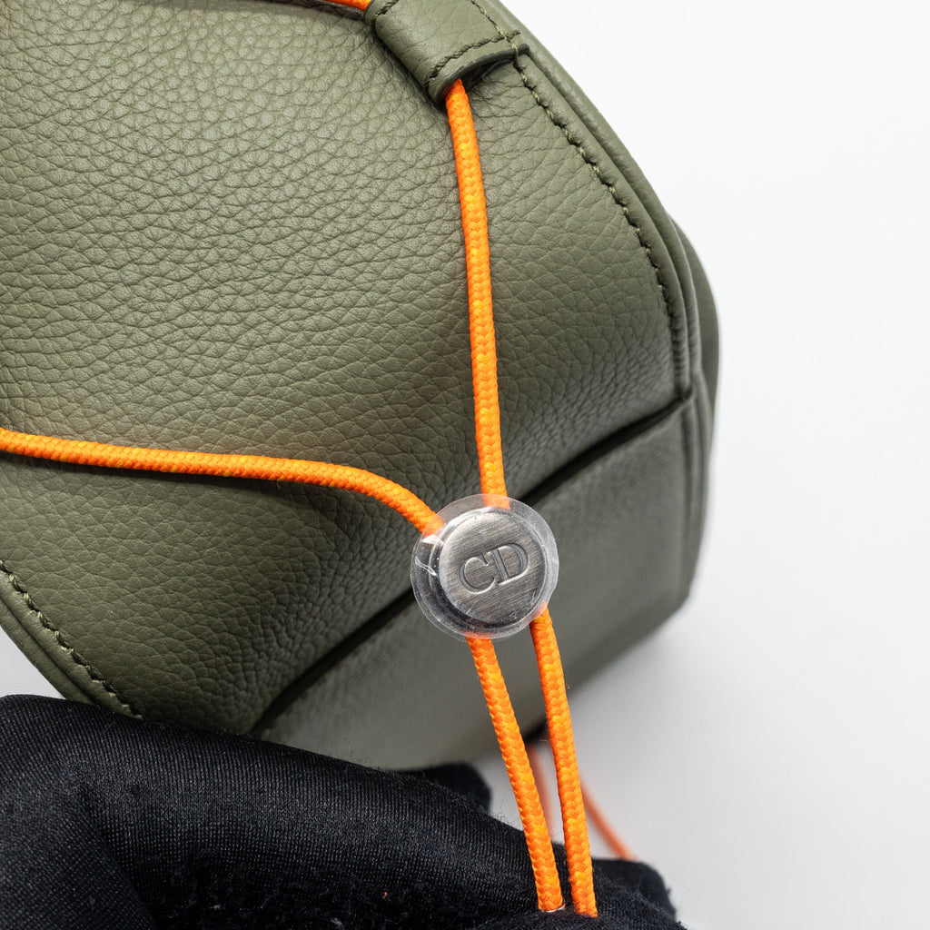 DIOR SOUTH TOTE BAG NYLON/ LEATHER GREEN MULTICOLOUR HARDWARE