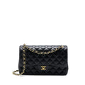 CHANEL JUMBO CLASSIC DOUBLE FLAP BAG LAMBSKIN BLACK GHW