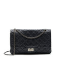 CHANEL 2.55 227 REISSUE CALFSKIN BLACK RUTHENIUM HARDWARE