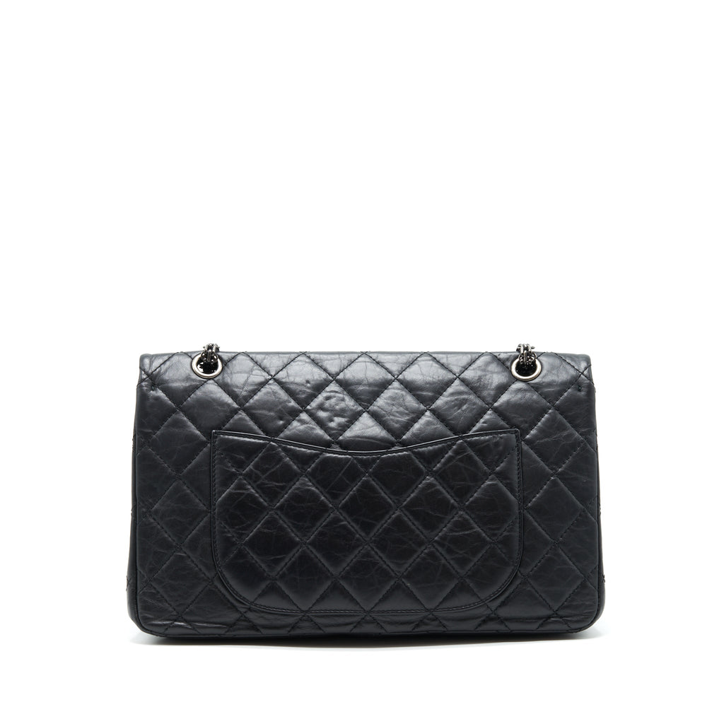 CHANEL 2.55 227 REISSUE CALFSKIN BLACK RUTHENIUM HARDWARE