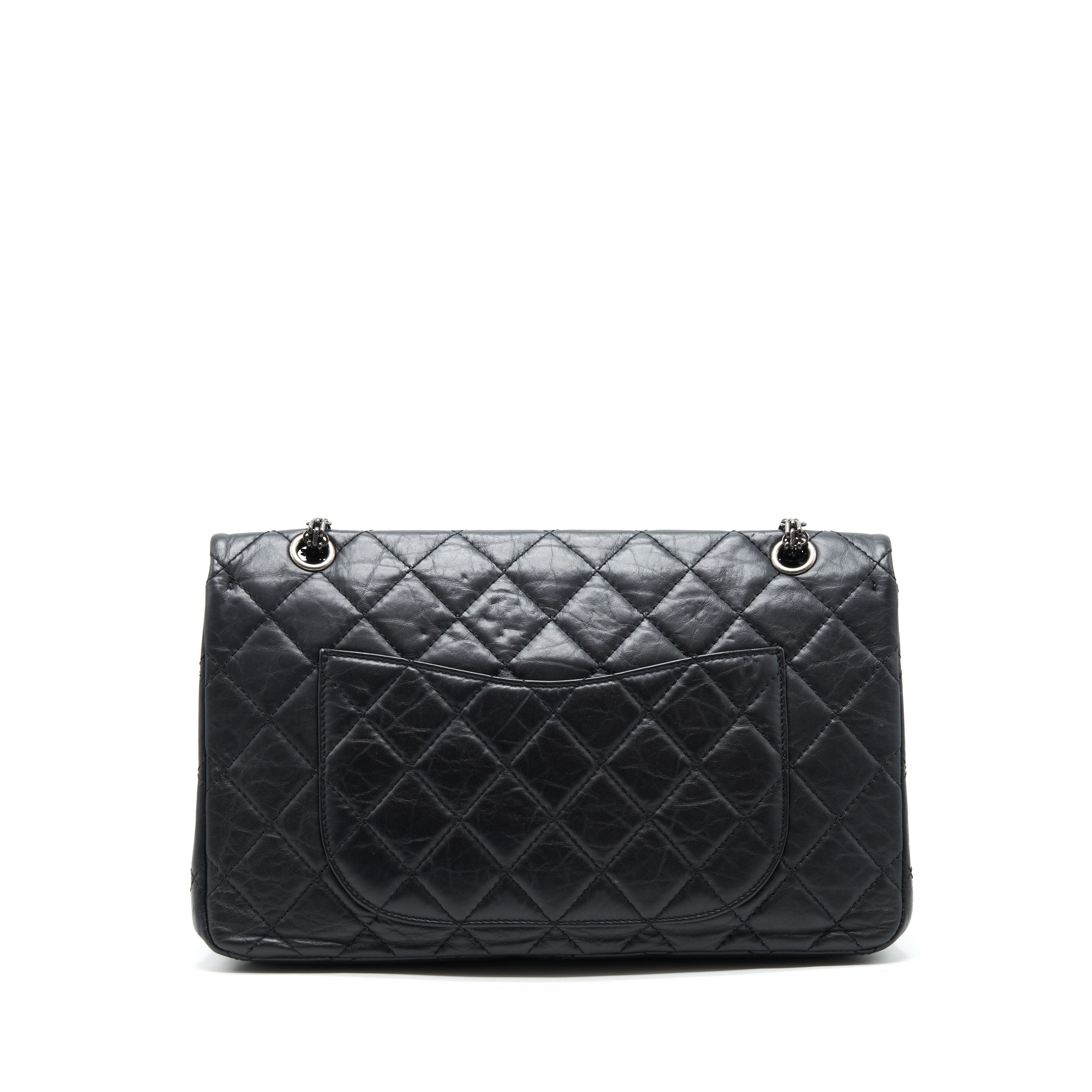 CHANEL 2.55 227 REISSUE CALFSKIN BLACK RUTHENIUM HARDWARE