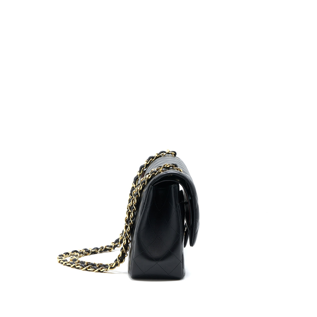 CHANEL JUMBO CLASSIC DOUBLE FLAP BAG LAMBSKIN BLACK GHW