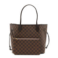 LOUIS VUITTON NEVERFULL MM DAMIER EBENE CANVAS / ROSE BALLERINE