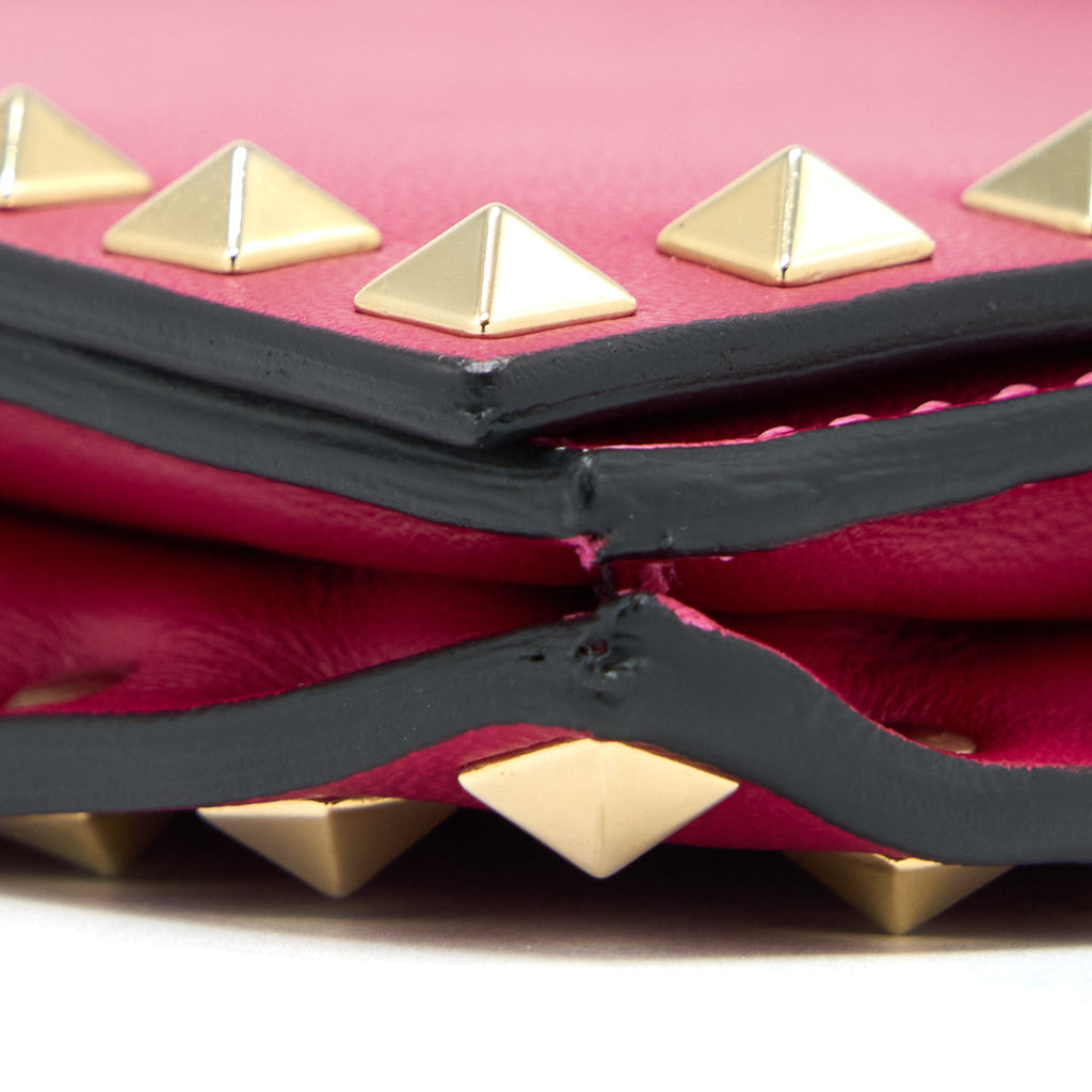 VALENTINO ROCKSTUD CLUTCH RED GHW