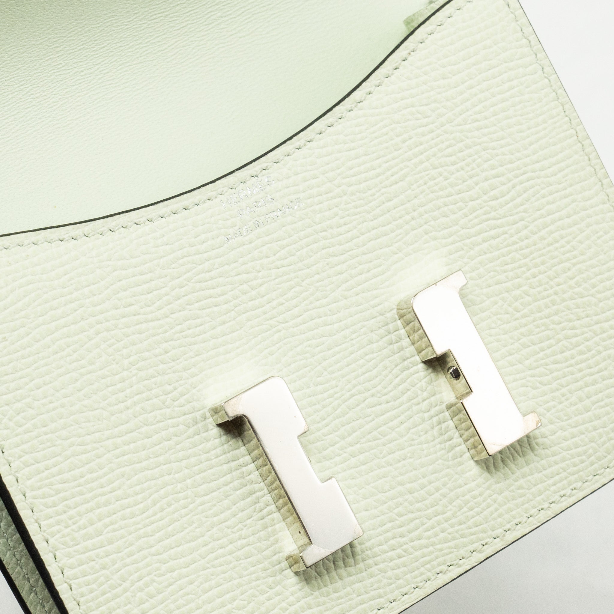 HERMES CONSTANCE SLIM EPSOM VERT FIZZ SHW