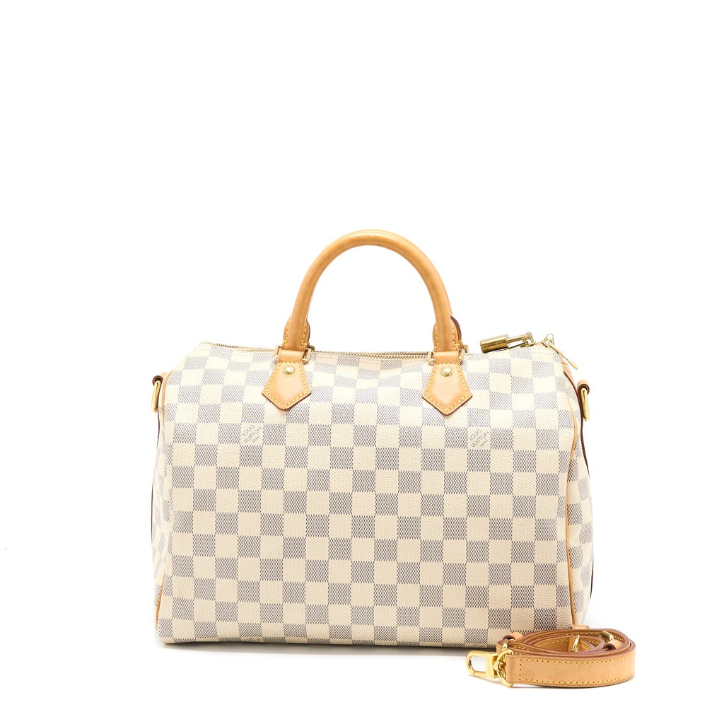 LOUIS VUITTON SPEEDY BANDOULIERE 30 DAMIER AZUR GHW