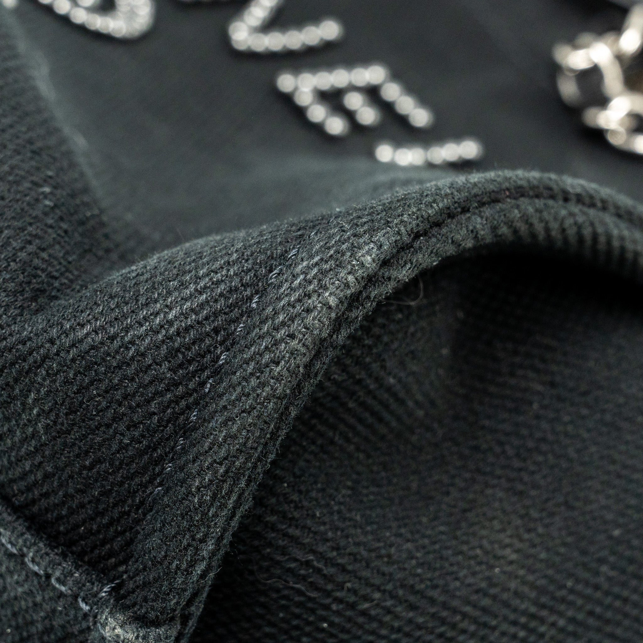 CHANEL LARGE DEAUVILLE BLACK-STUDDED TOTE BAG CANVAS/LEATHER BLACK SHW