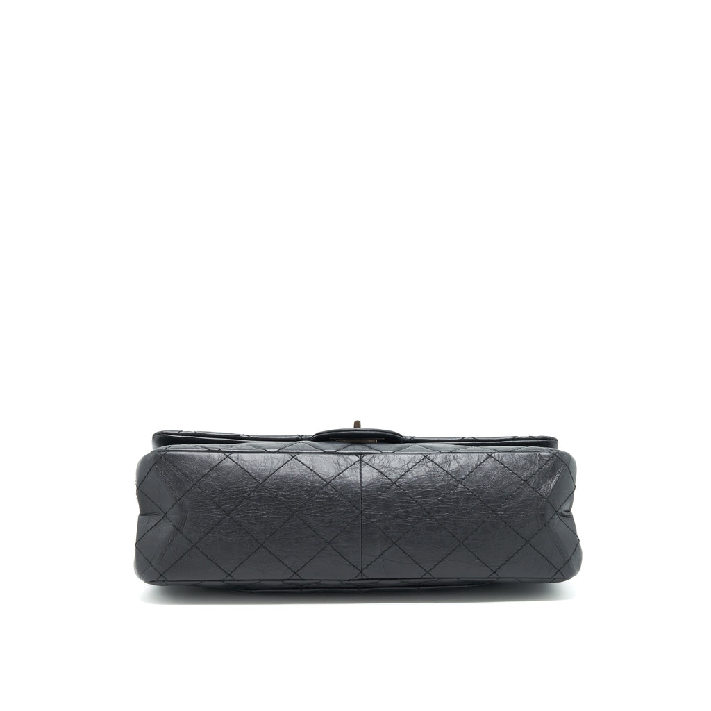 CHANEL 2.55 227 REISSUE CALFSKIN BLACK RUTHENIUM HARDWARE