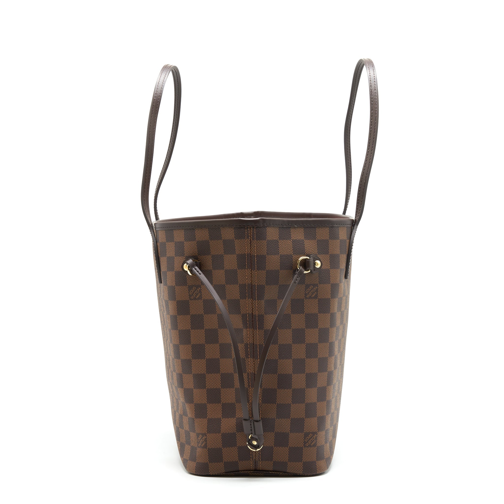 LOUIS VUITTON NEVERFULL MM DAMIER EBENE CANVAS / ROSE BALLERINE