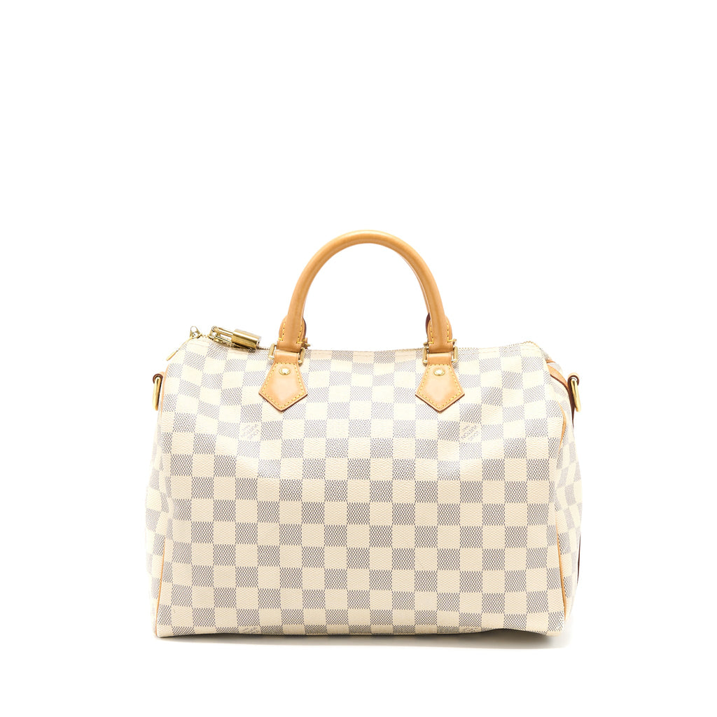 LOUIS VUITTON SPEEDY BANDOULIERE 30 DAMIER AZUR GHW