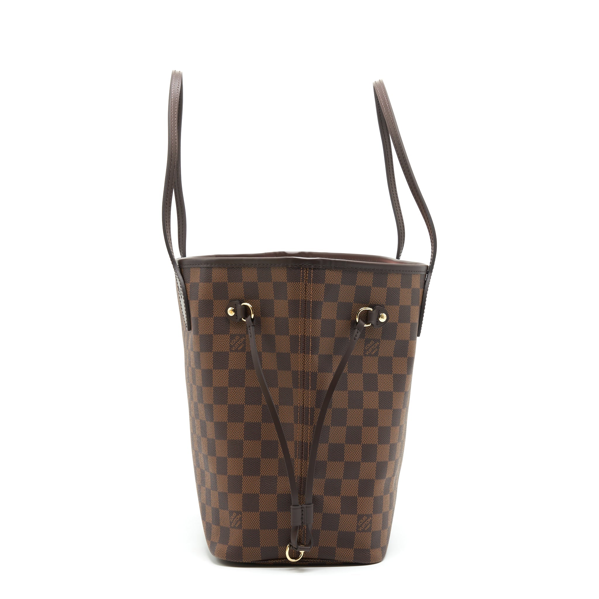 LOUIS VUITTON NEVERFULL MM DAMIER EBENE CANVAS / ROSE BALLERINE