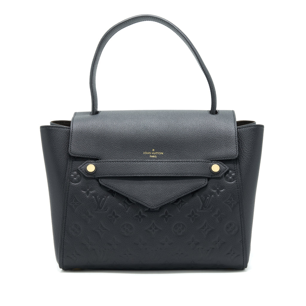 LOUIS VUITTON BLACK MONOGRAM EMPREINTE TROCADERO HANDBAG GHW
