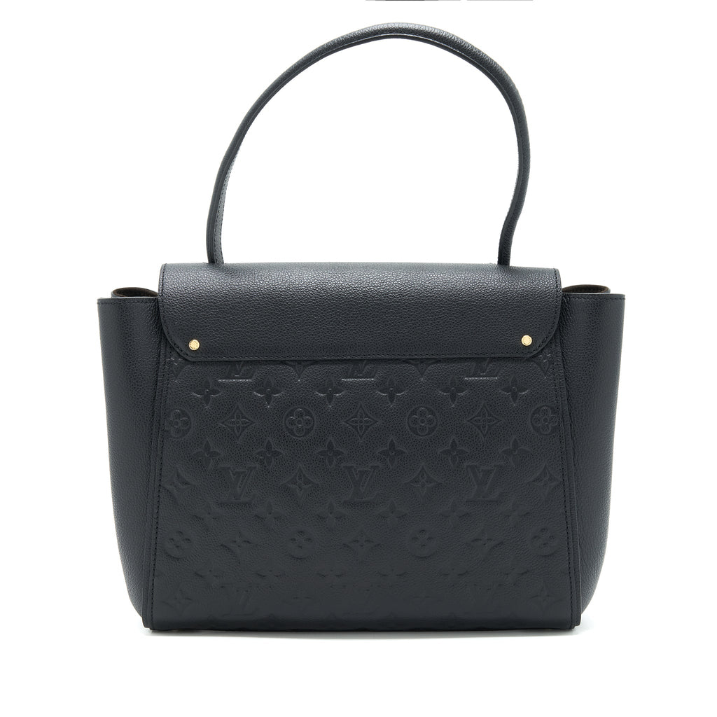 LOUIS VUITTON BLACK MONOGRAM EMPREINTE TROCADERO HANDBAG GHW