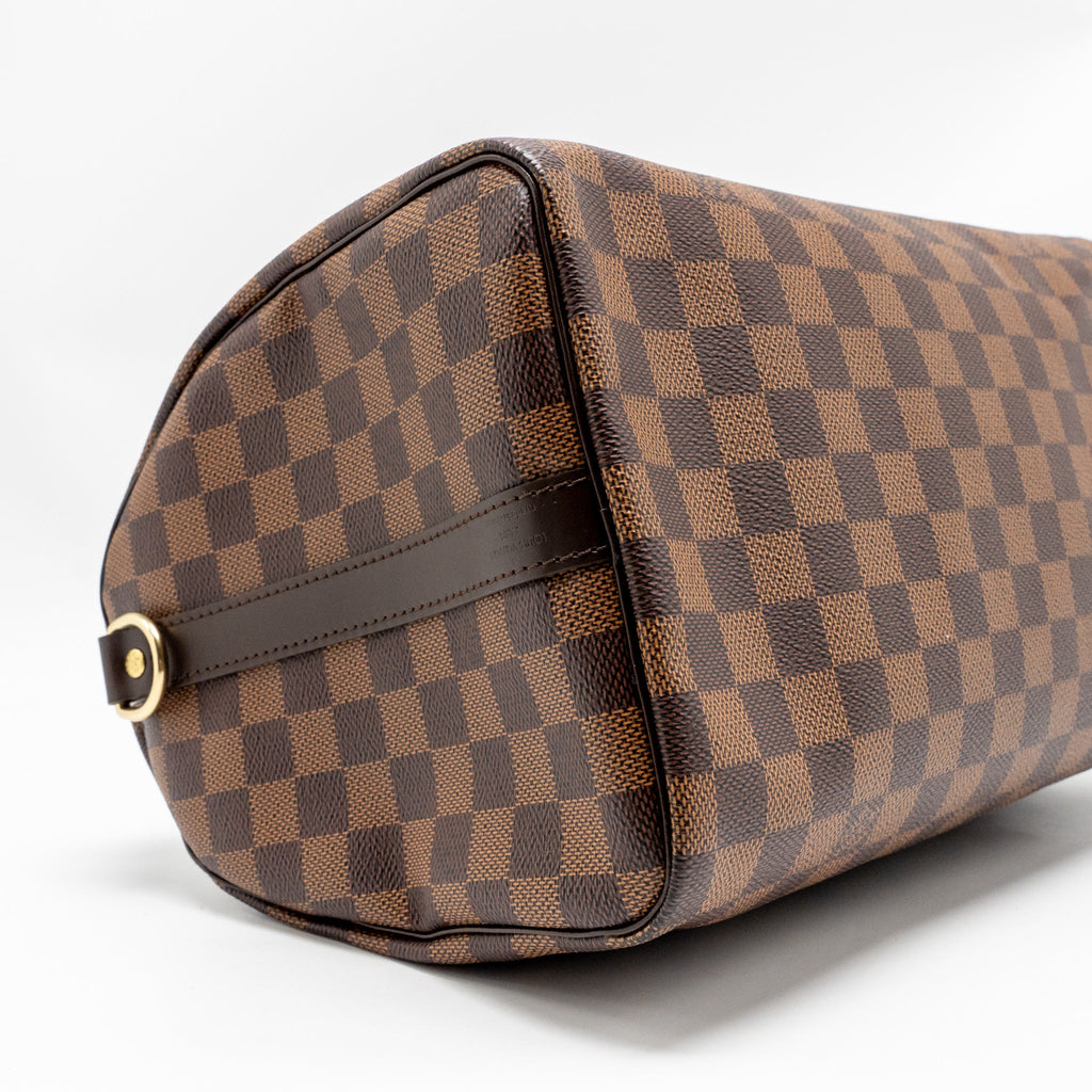 LOUIS VUITTON SPEEDY BANDOULIERE 30 DAMIER EBENE CANVAS GHW