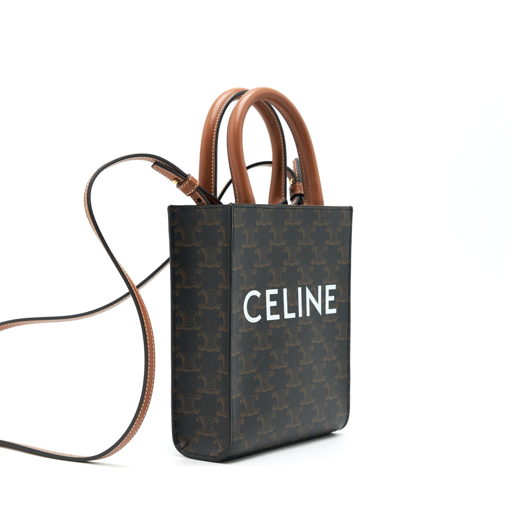 CELINE MINI VERTICAL CABAS IN TRIOMPHE CANVAS