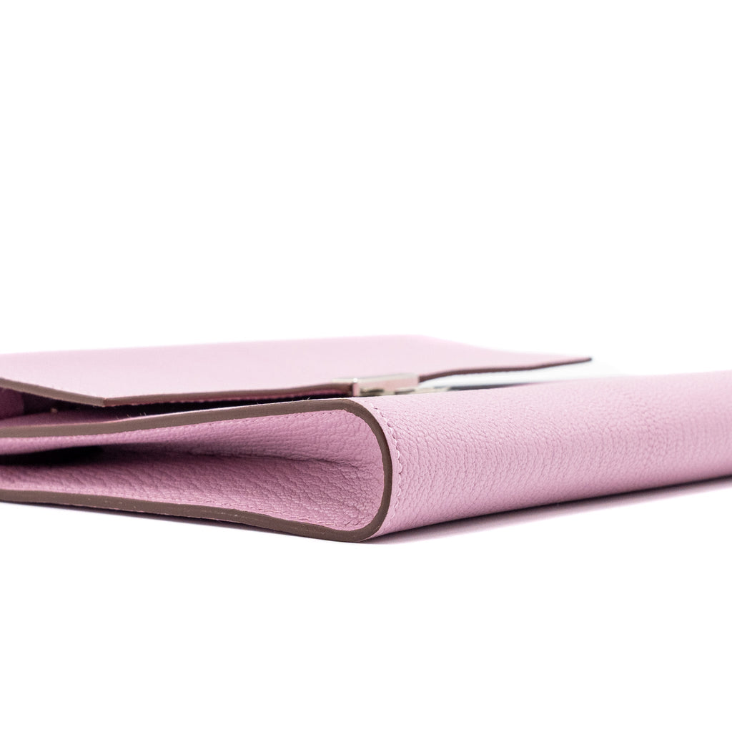 HERMES CLIC 16 WALLET MYSORE LEATHER X9 MAUVE SYLVESTRE SHW