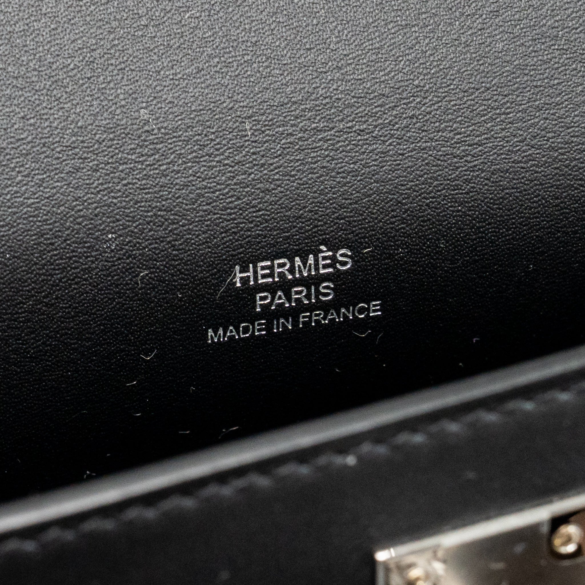 HERMES KELLY POCHETTE SWIFT BLACK SHW