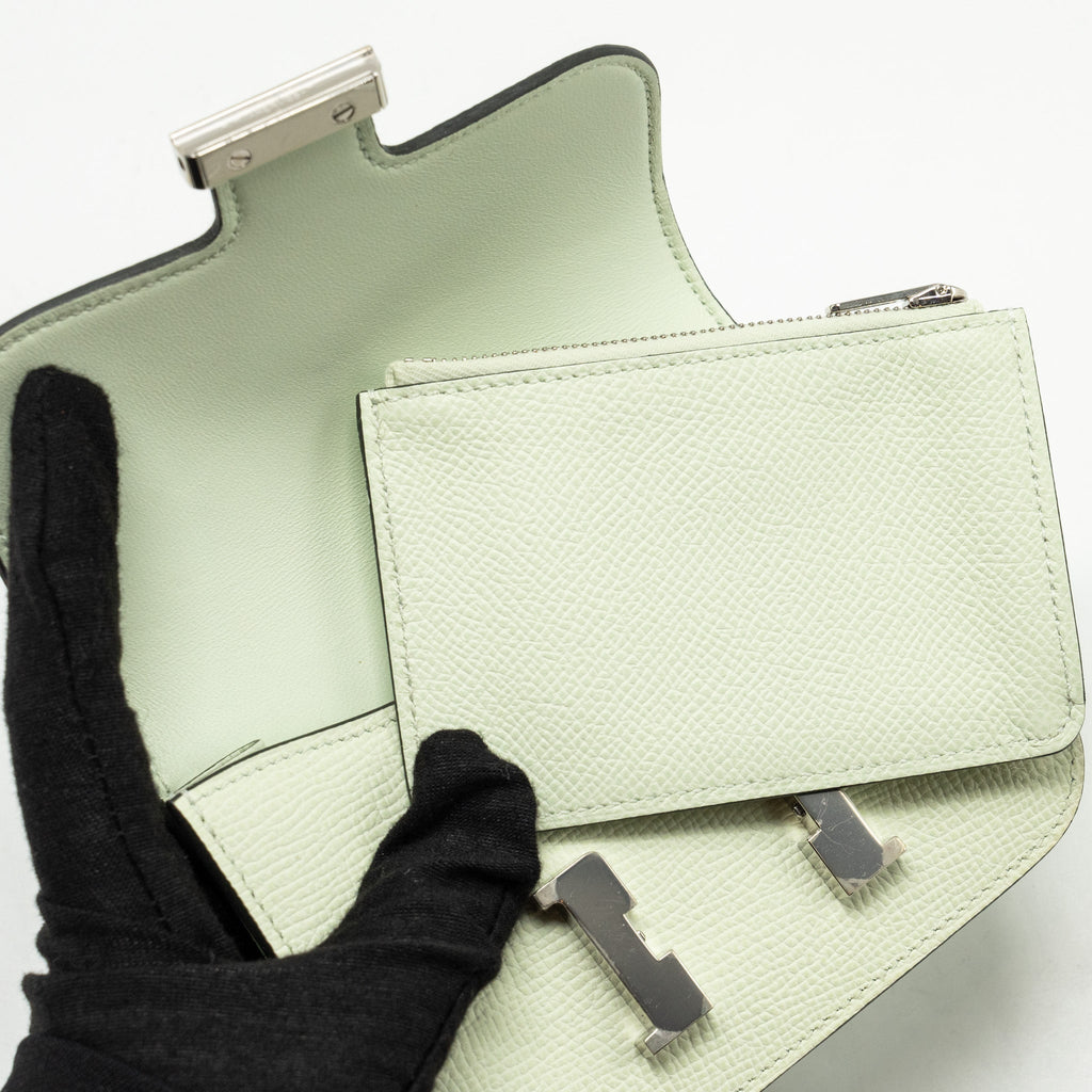 HERMES CONSTANCE SLIM EPSOM VERT FIZZ SHW