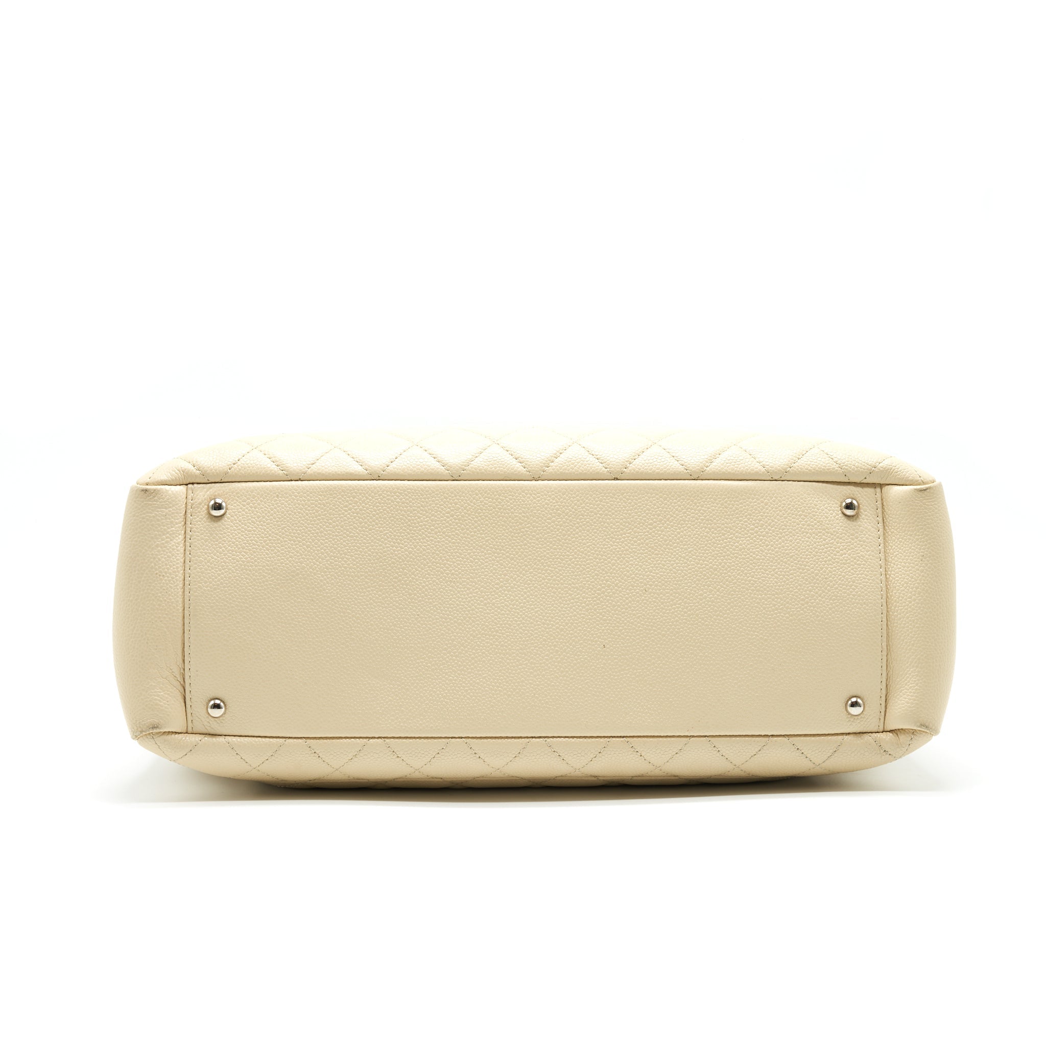 CHANEL GRANT SHOPPING TOTE BAG XL GST CREAM CAVIAR SHW