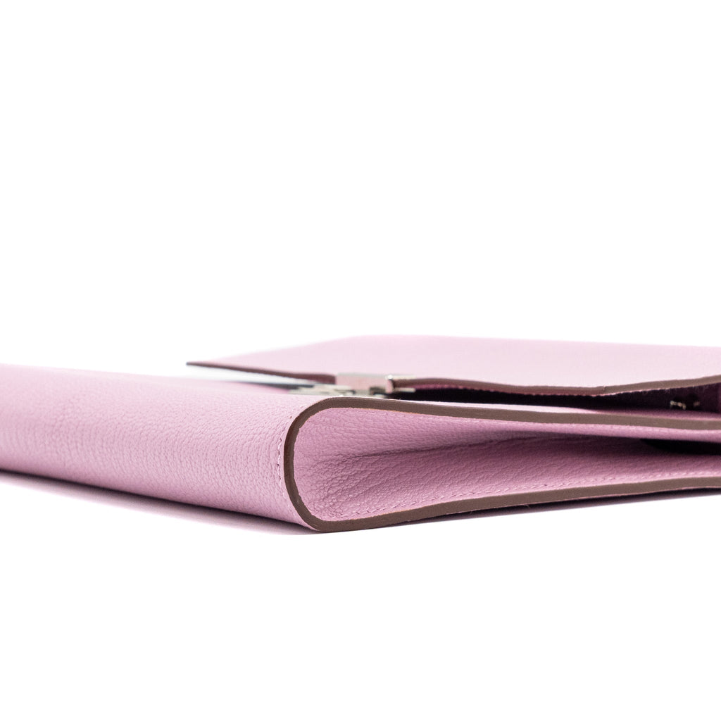 HERMES CLIC 16 WALLET MYSORE LEATHER X9 MAUVE SYLVESTRE SHW