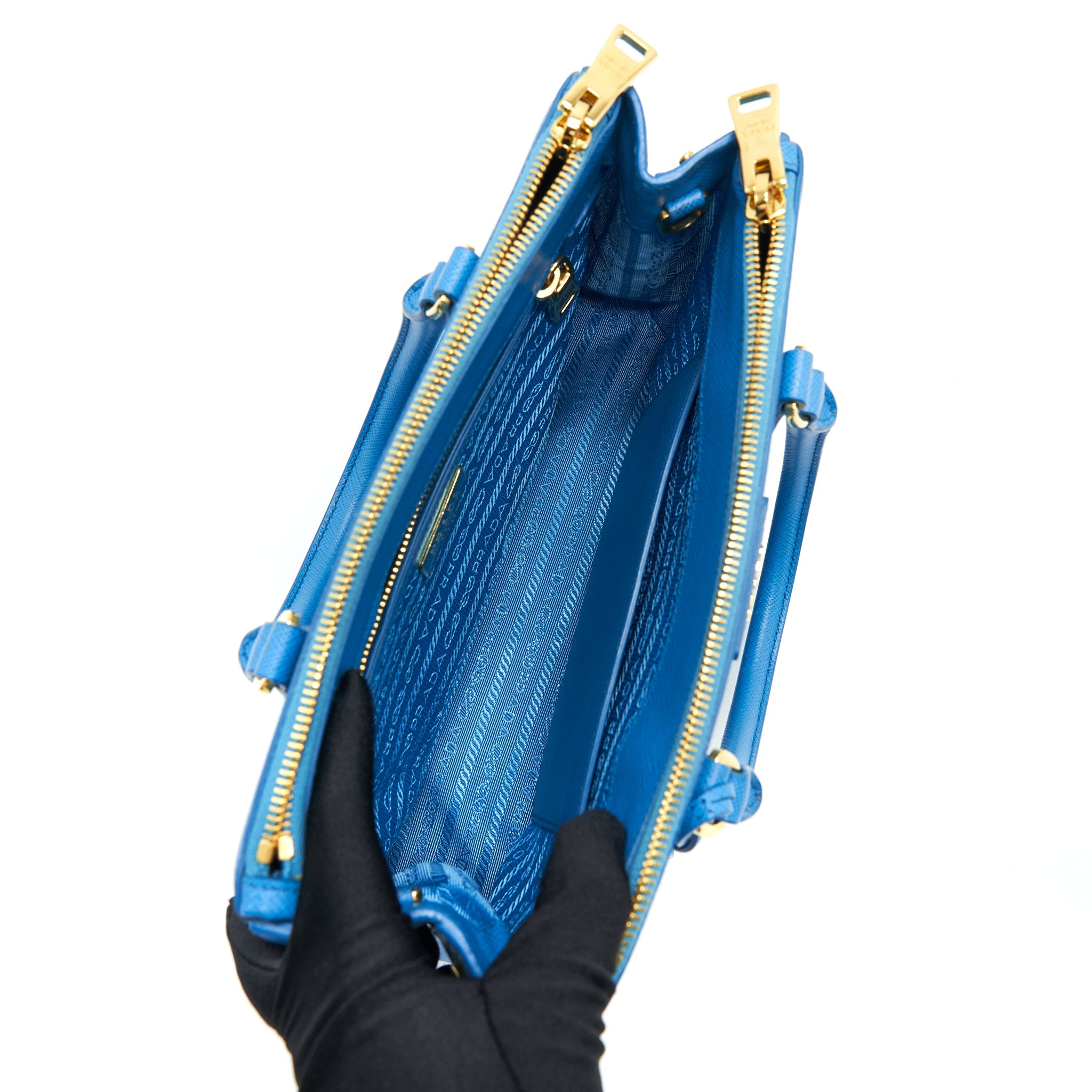 PRADA GALLERIA TOTE BAG LAKE BLUE