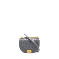 CHANEL 22A BOY MESSENGER BAG CAVIAR GREY GHW (MICROCHIP)