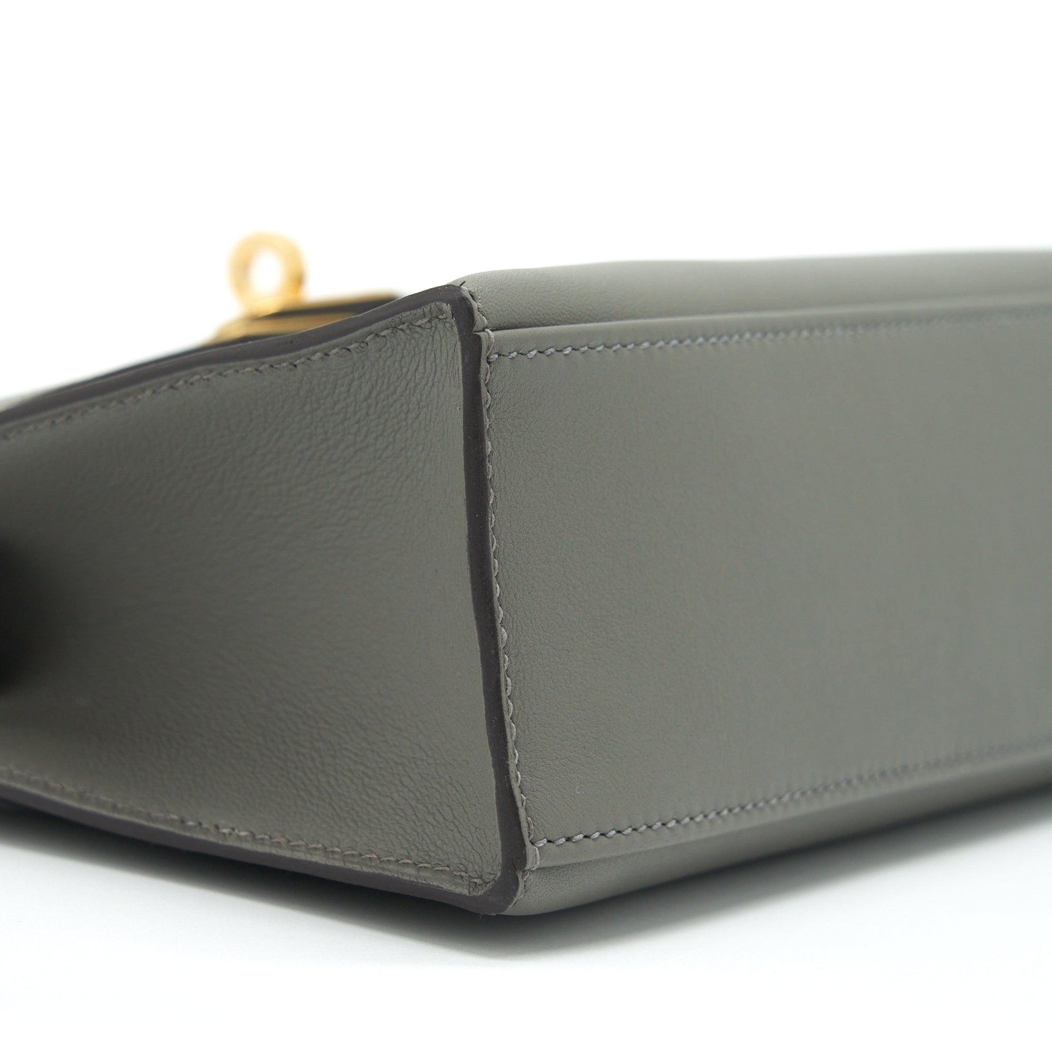 HERMES KELLY POCHETTE SWIFT 0L GRIS MEYER GHW