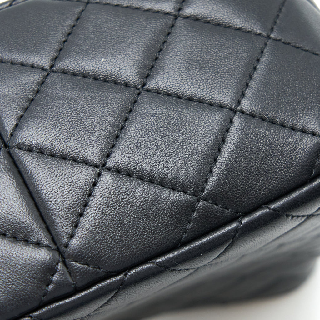 CHANEL 23C PEARL CRUSH HOBO BAG LAMBSKIN BLACK BRUSHED GHW (MICROCHIP)