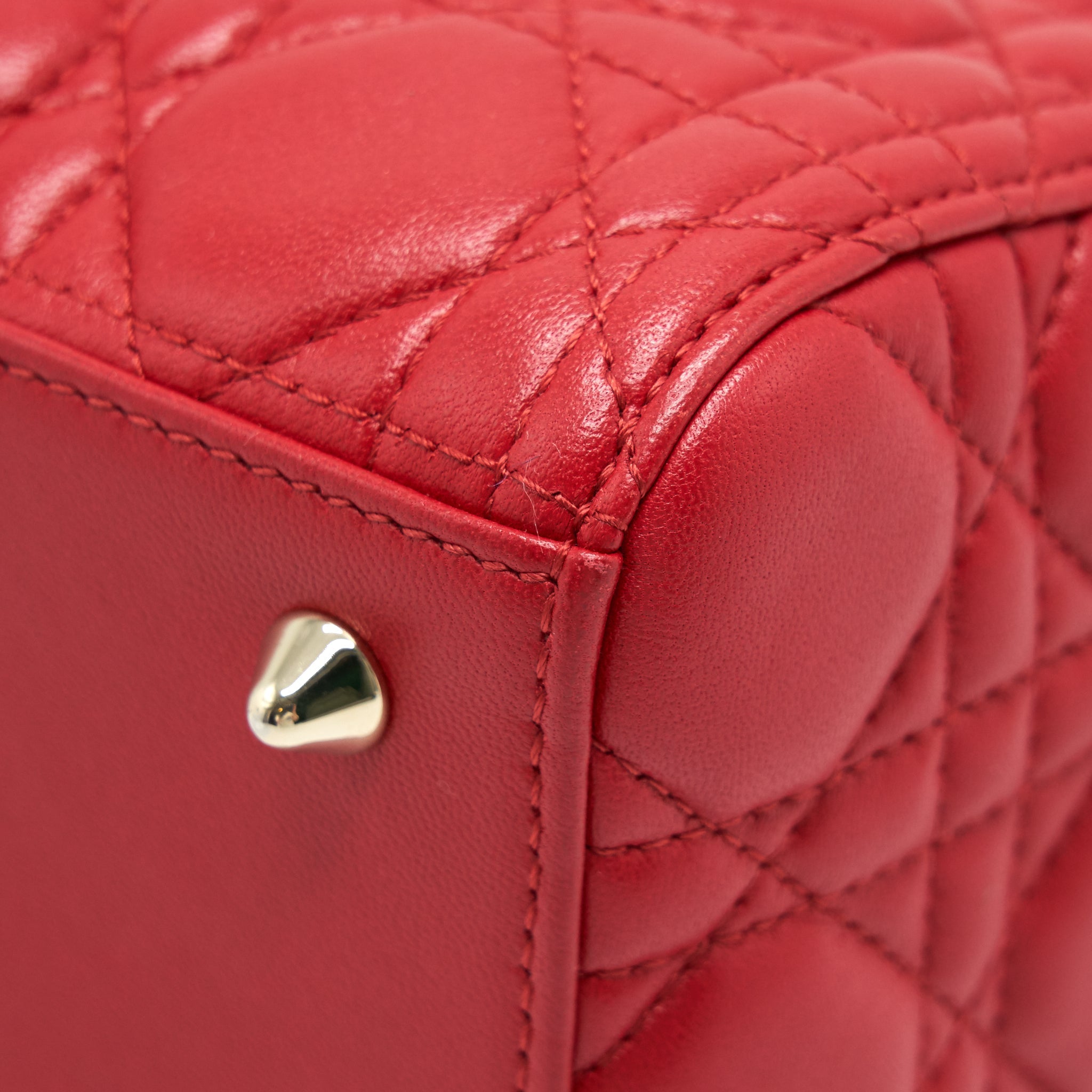 DIOR MEDIUM LADY DIOR TOTE BAG RED GHW