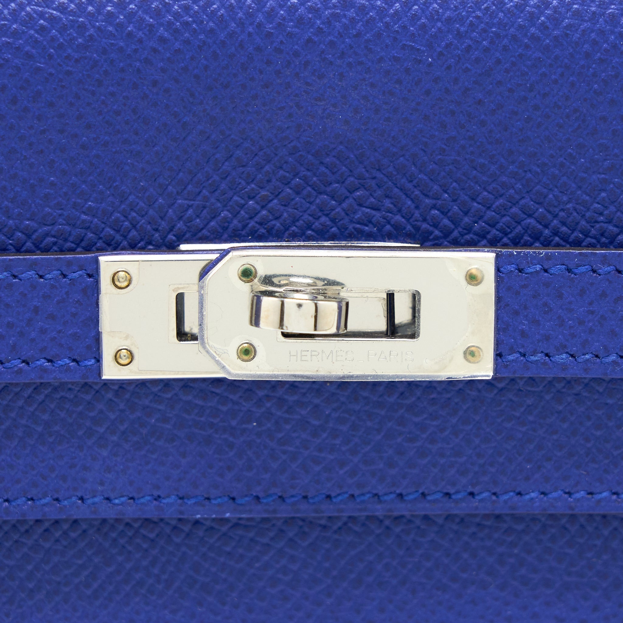 HERMES KELLY LONG WALLET EPSOM BLUE ELECTRIC SHW