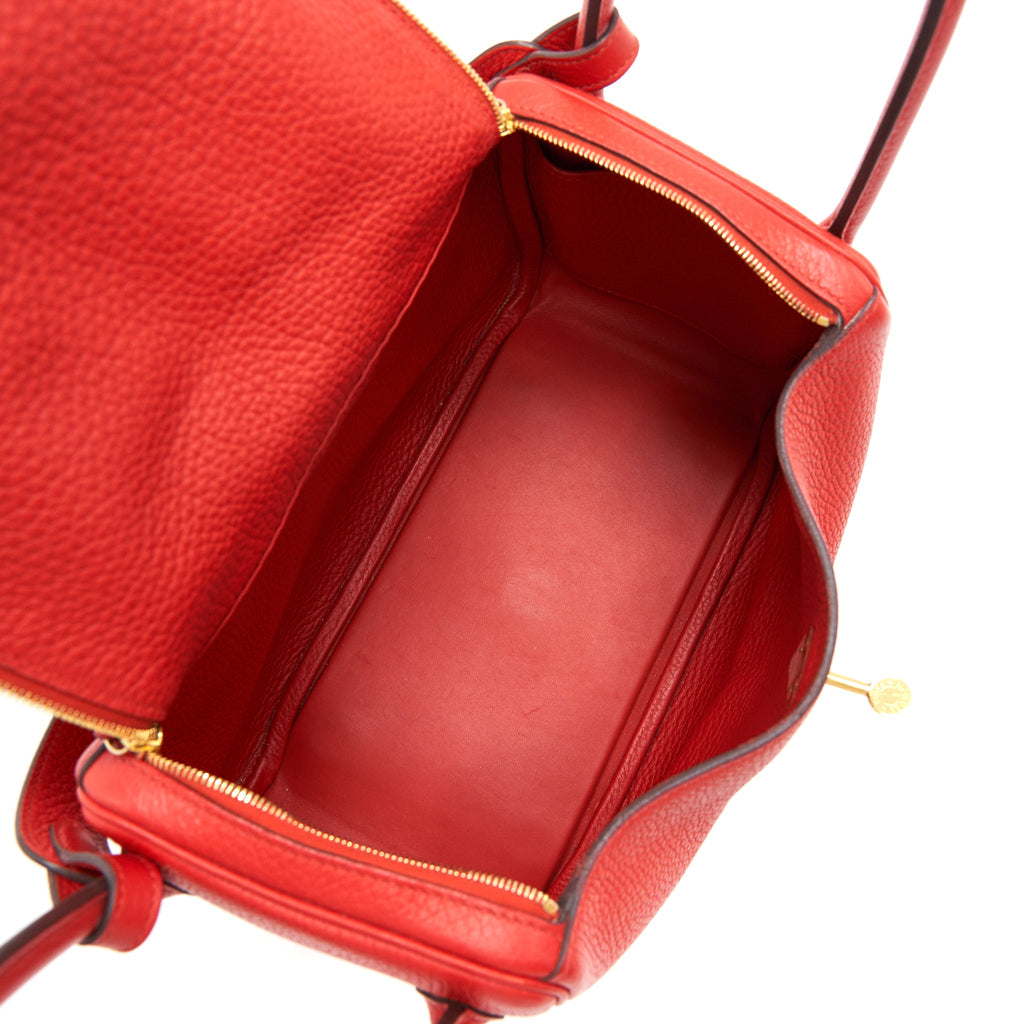 HERMES LINDY 26 ROUGE TOMATE GHW