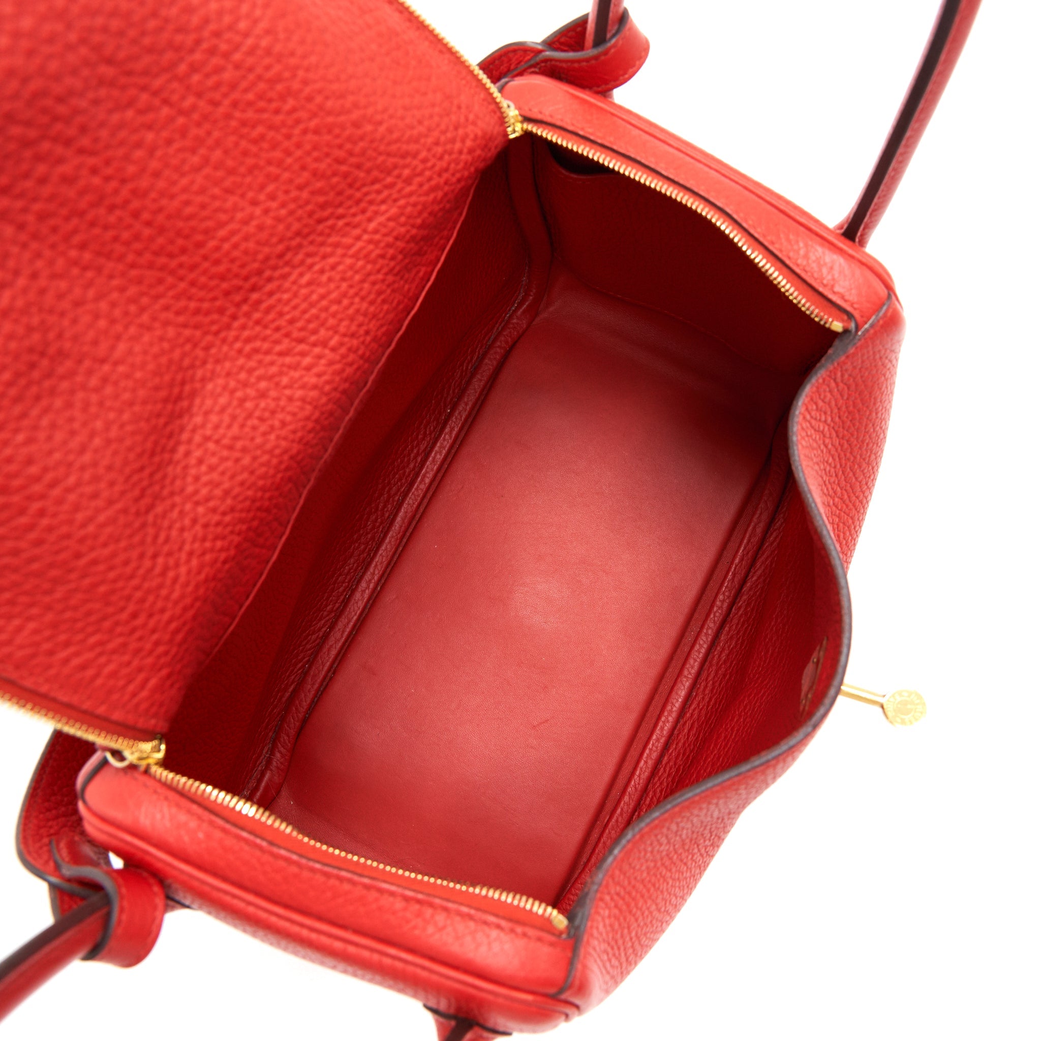 HERMES LINDY 26 ROUGE TOMATE GHW