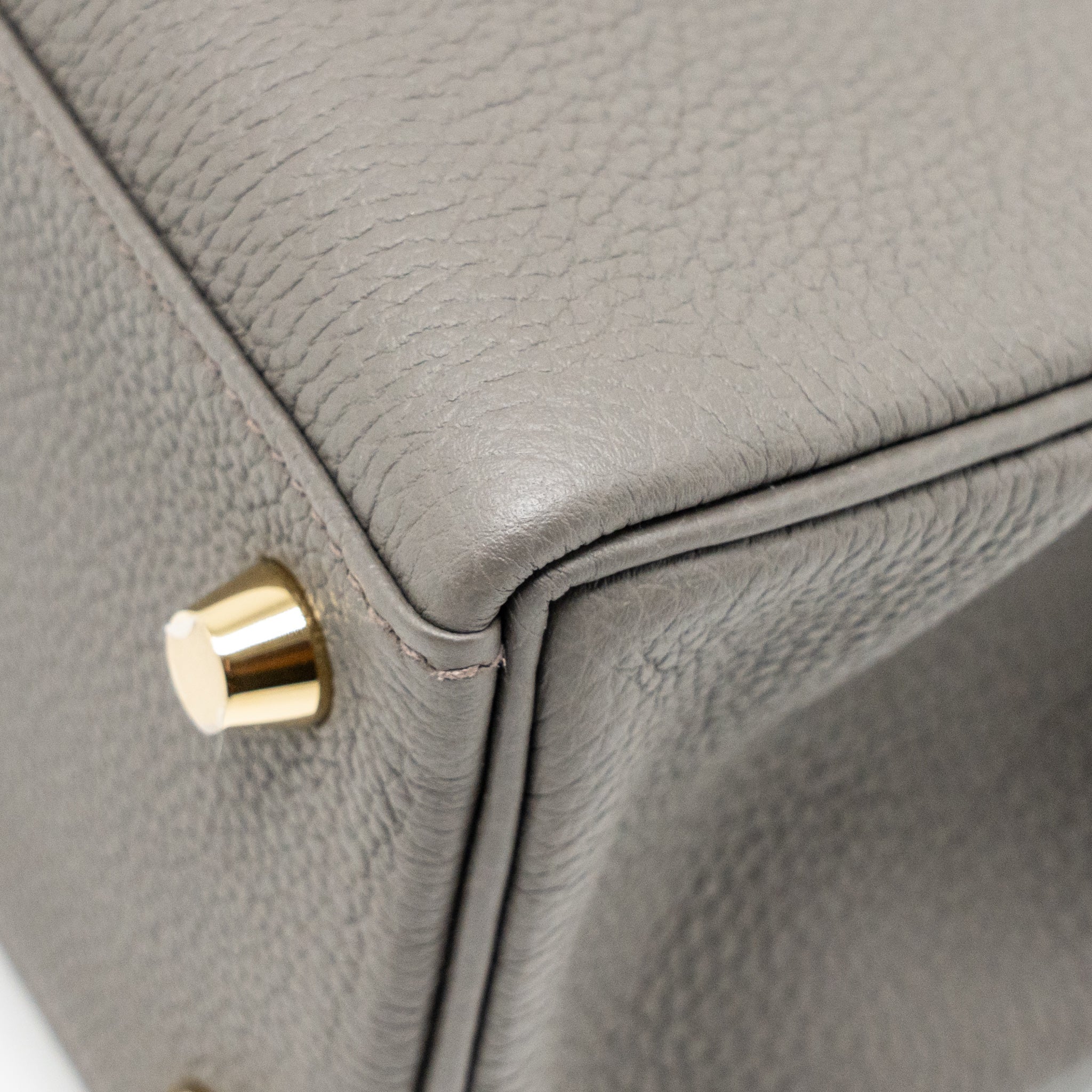 HERMES KELLY 25 TOGO GRIS ETAIN GHW