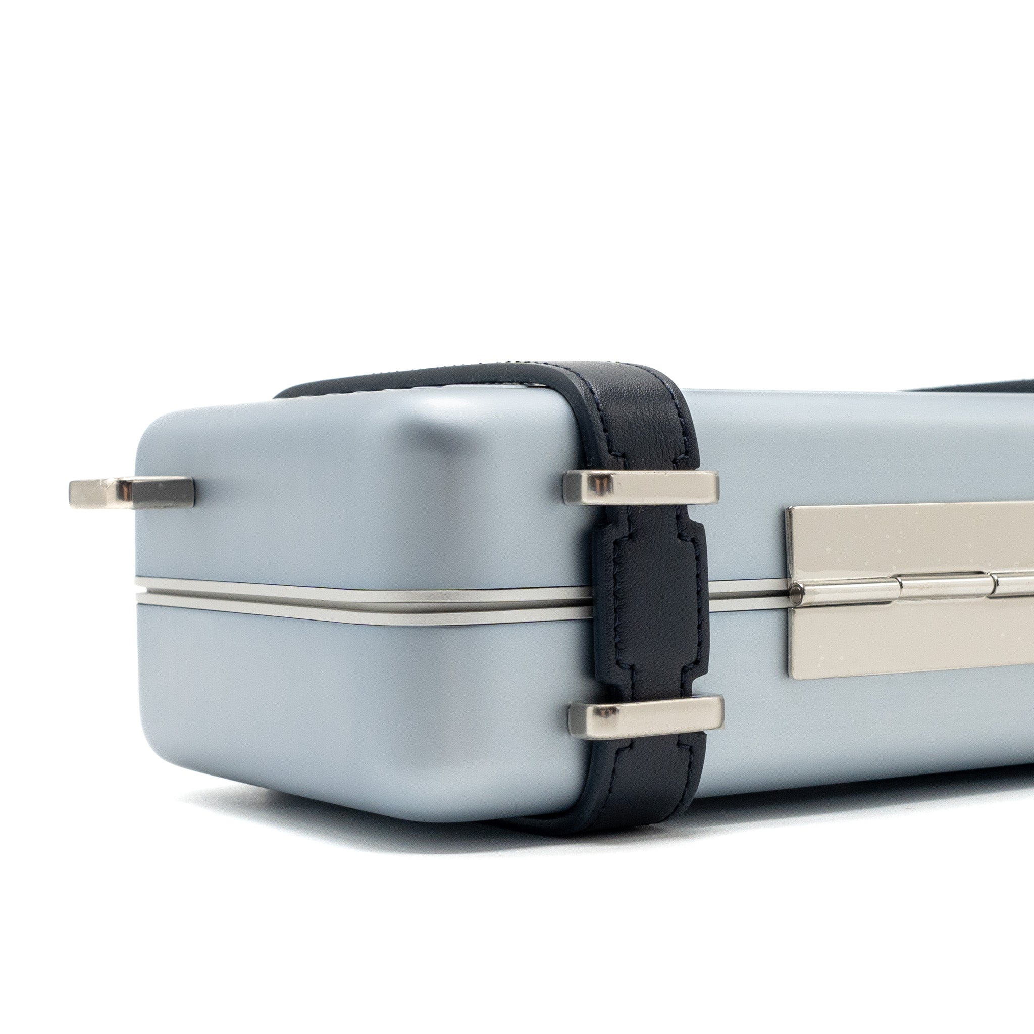 DIOR X RIMOWA CLUTCH TRUNK BAG ALUMINIUM / CALFSKIN SILVER / BLACK SHW