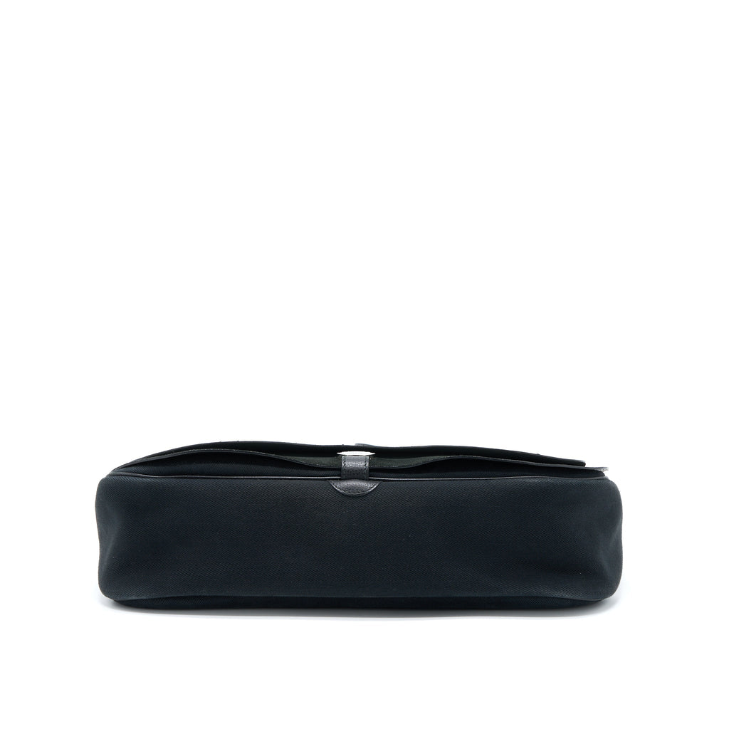 HERMES COLORADO GM BAG VACHE LIEGEE LEATHER / CANVAS BLACK SHW
