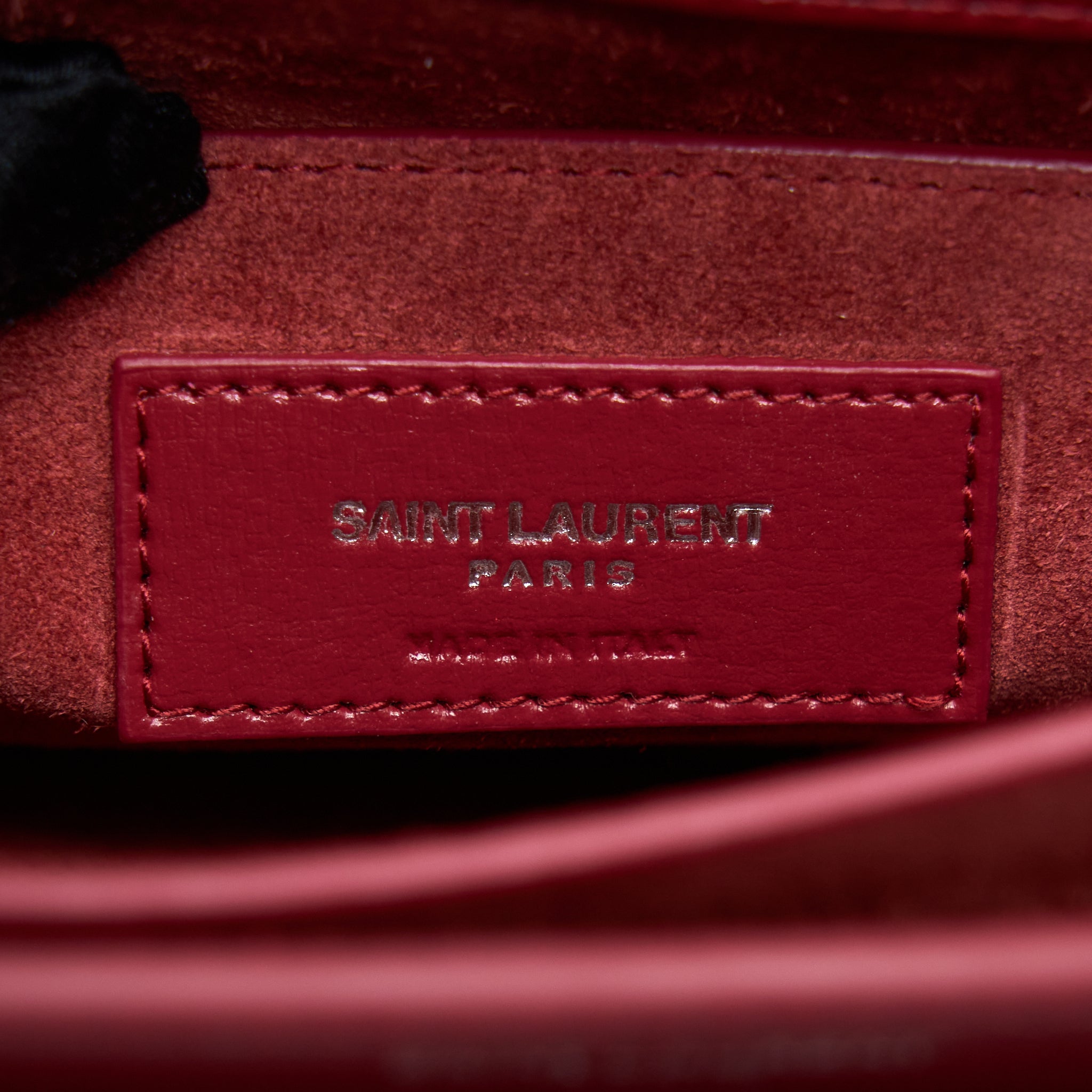 SAINT LAURENT/YSL SUNSET BAG CALFSKIN RED SHW