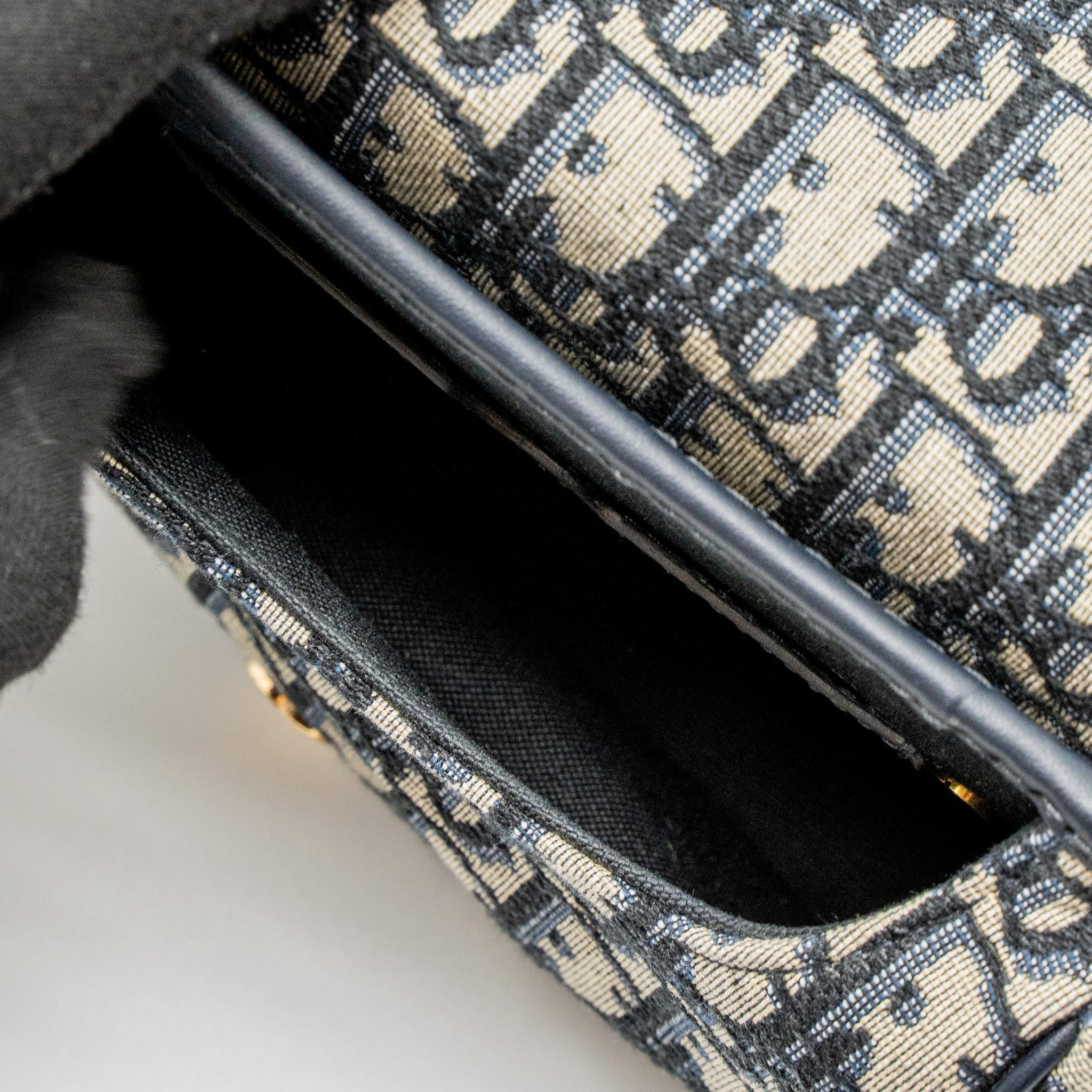 DIOR SMALL DIOR BOBBY BAG OBLIQUE JACQUARD BLUE/MULTICOLOUR GHW