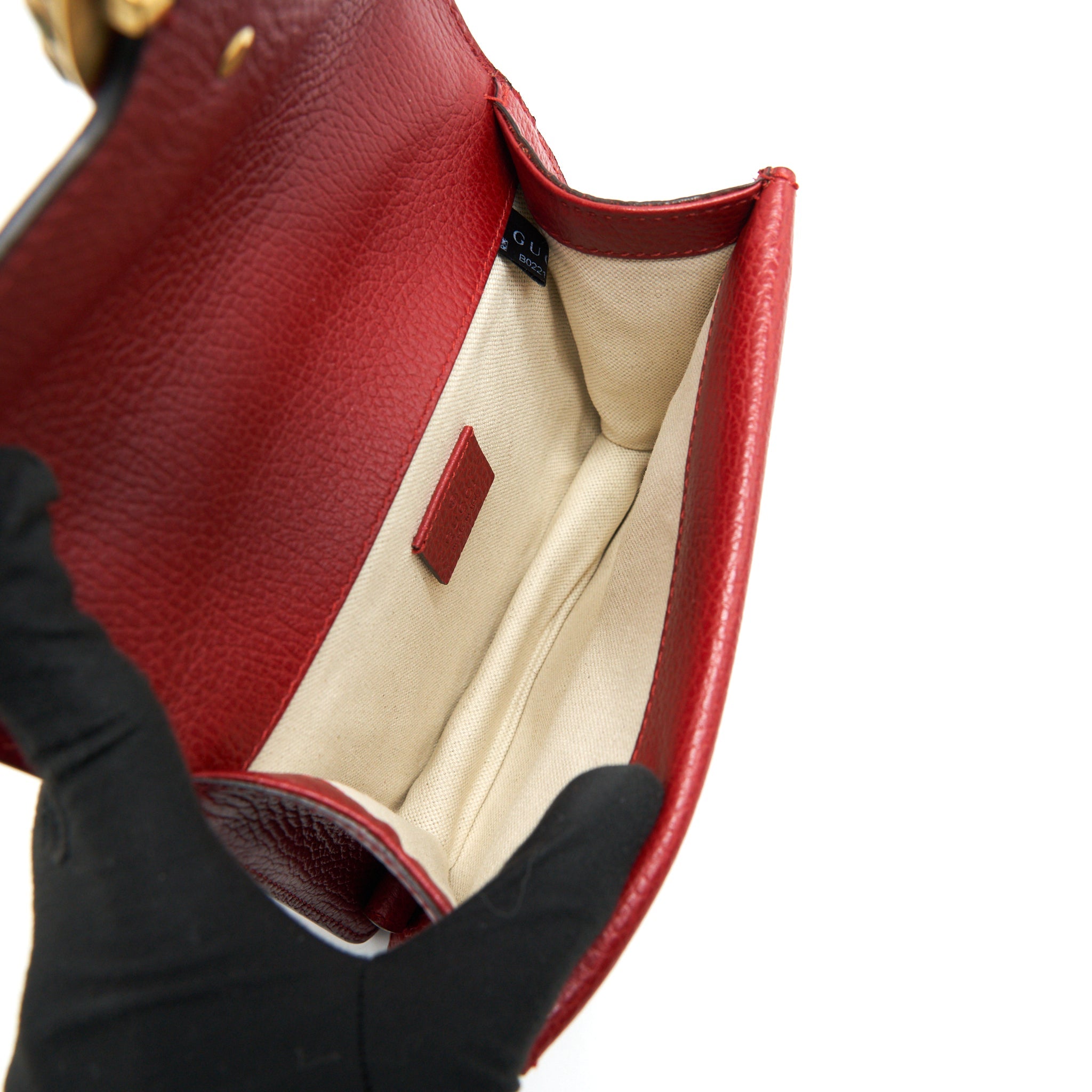 GUCCI DIONYSUS MINI LEATHER BAG RED