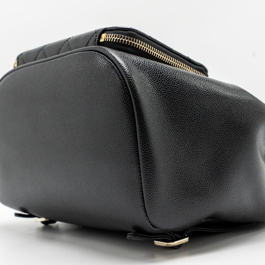 CHANEL AFFINITY BACKPACK CAVIAR BLACK LGHW (MICROCHIP)