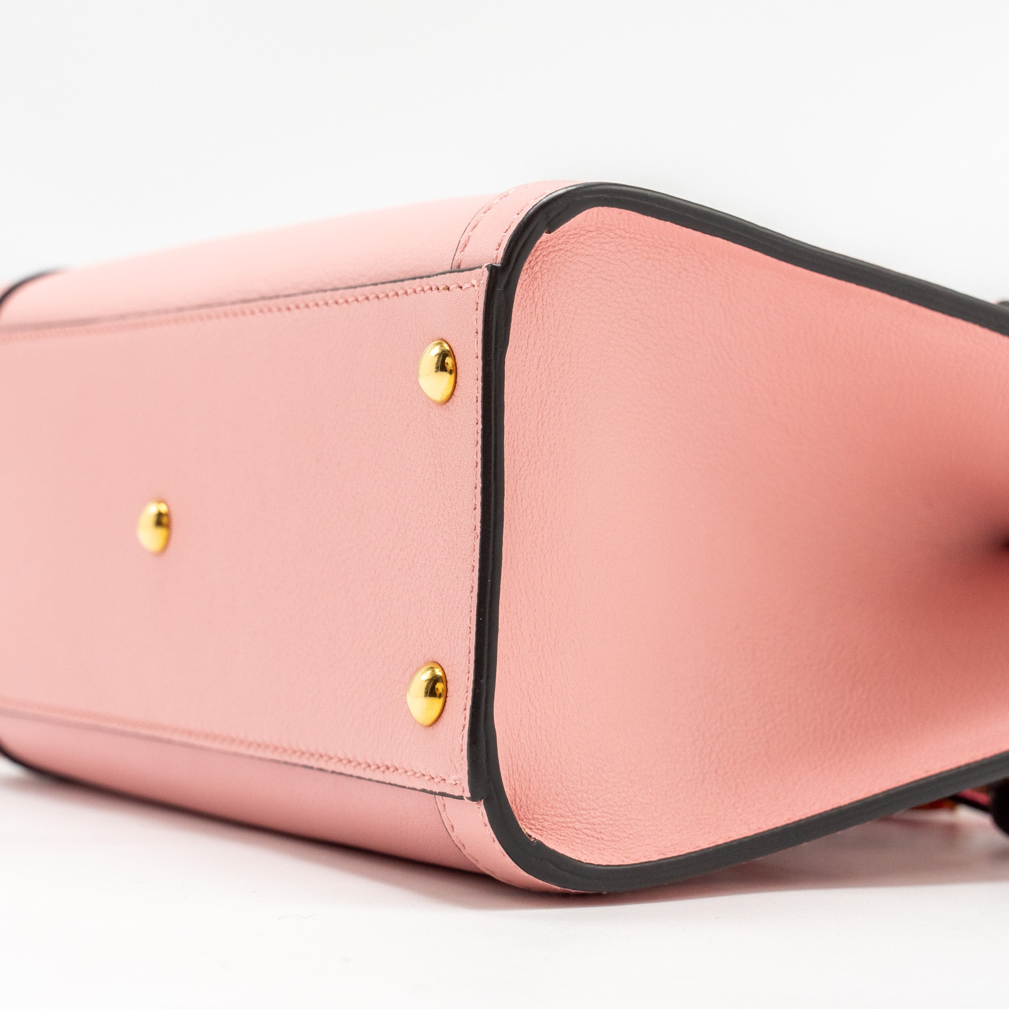 GUCCI MINI DIANA BAMBOO TOTE BAG LEATHER PINK GHW
